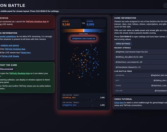 TikTok LIVE Interactive Battle Zone Pack, OBS Overlay Stream Games for TikFinity, Digital Download