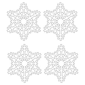 Classic Snowflake .SVG File Digital Download