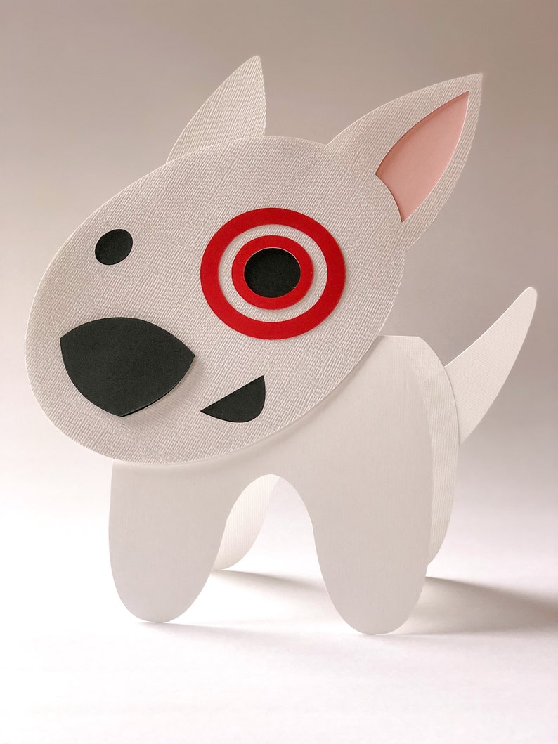 Target the Dog Bullseye Gift Card Holder Die Cutting .SVG | Etsy