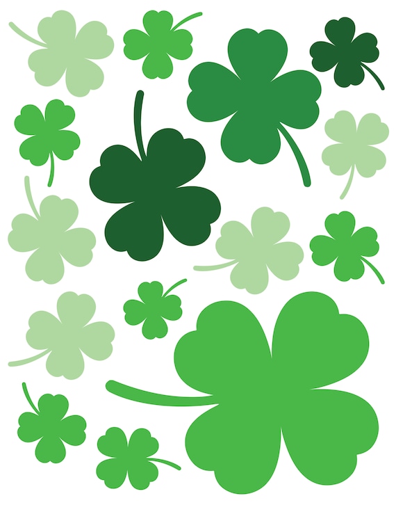 Four Leaf Clover Shamrocks .SVG and PDF File Digital Downloads - Etsy