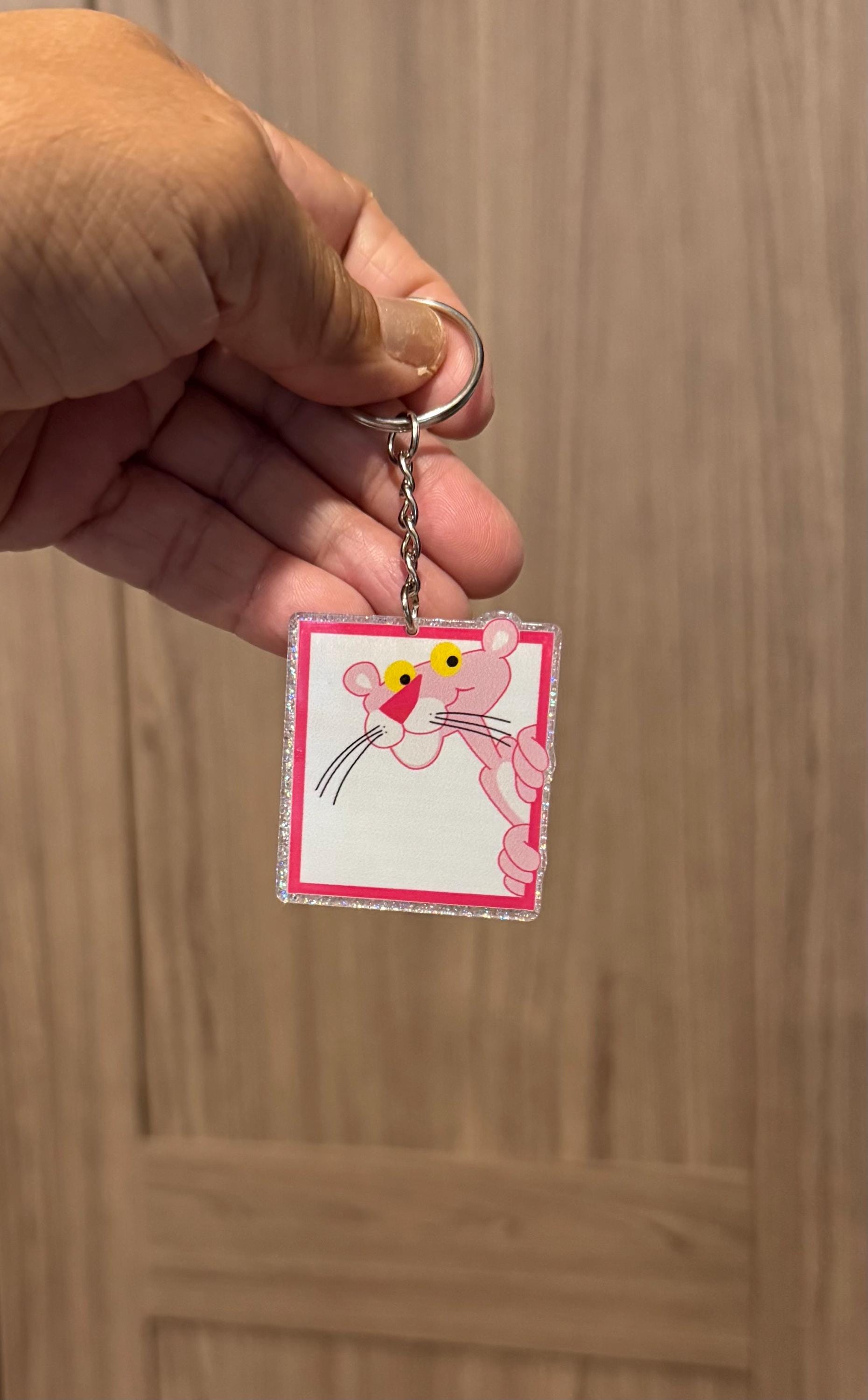 The Pink Panther Keychain - Etsy