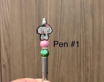 Elephant Beaded Pen (Only 1 of each available)