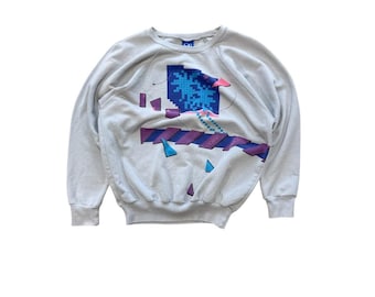Vintage 90s Ocean Pacific Shapes Crewneck Size Medium