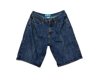 Vintage Roca Wear bestickte Jeans-Jorts, Größe 36 Bundweite