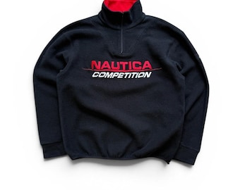 Vintage Nautica Competition Fleece Sweater Size Large