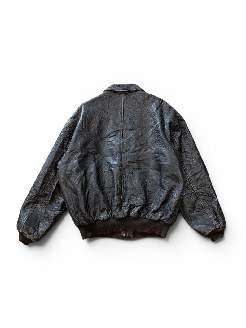 Vintage Avirex Typ A-2 Lederjacke aus den 90er Jahren, Größe L Bild 2