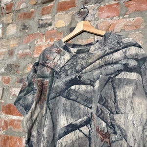 Vintage Mossy Oak Camouflage-T-Shirt aus den 2000er Jahren, Herrengröße XXL Bild 2
