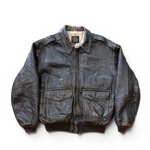 Vintage Avirex Typ A-2 Lederjacke aus den 90er Jahren, Größe L Bild 1