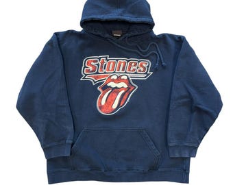 05" Rolling Stones Band Hoodie Black Mens Size Extra Large