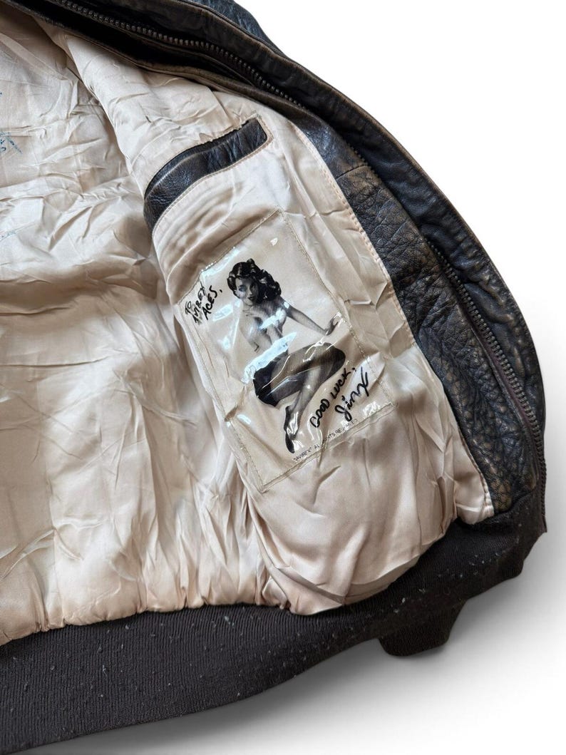 Vintage Avirex Typ A-2 Lederjacke aus den 90er Jahren, Größe L Bild 5