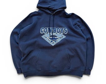 Vintage Dallas Cowboys Hoodie aus den 2000er Jahren, marineblau, Größe L
