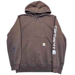 Carhartt Hoodie aus den 2000er Jahren, verwaschenes Braun, Größe M Bild 1