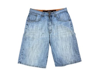 Y2k Epic Eurodnm Denim-Shorts, Größe 34 Bundweite