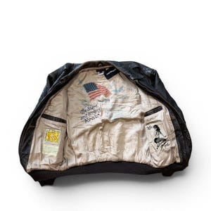 Vintage Avirex Typ A-2 Lederjacke aus den 90er Jahren, Größe L Bild 3
