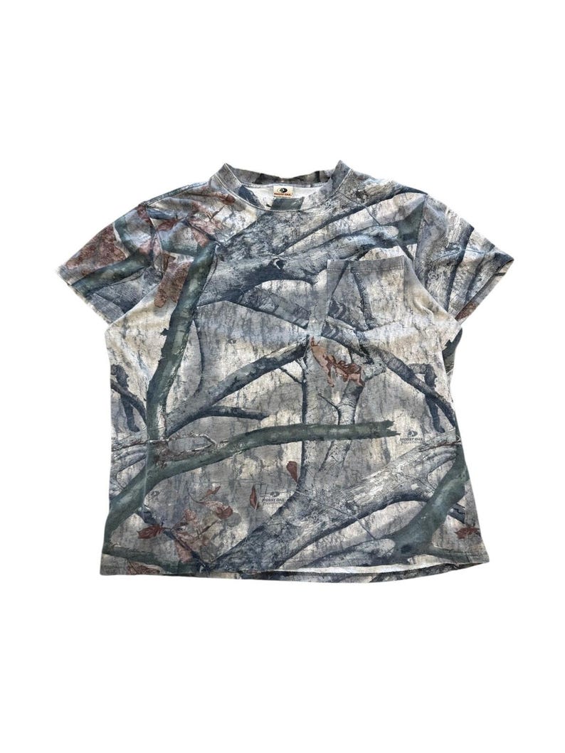 Vintage Mossy Oak Camouflage-T-Shirt aus den 2000er Jahren, Herrengröße XXL Bild 1