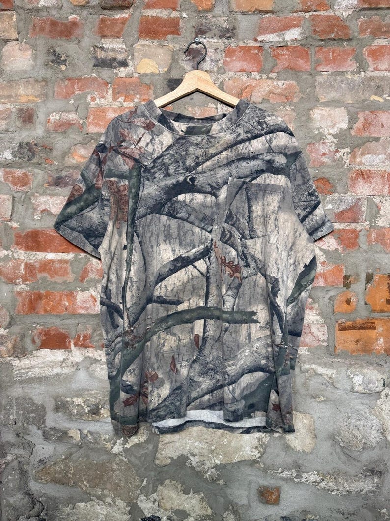 Vintage Mossy Oak Camouflage-T-Shirt aus den 2000er Jahren, Herrengröße XXL Bild 3