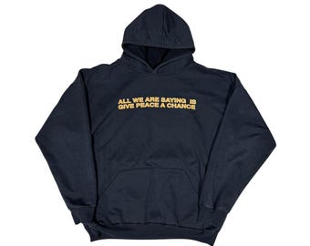 2001 John Lennon Give Peace A Chance Hoodie Men's Size Large