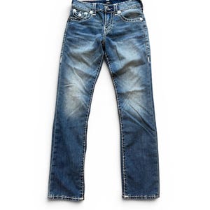 Vintage Y2K True Religion Relaxed Straight Jeans Size 29 Waist immagine 1
