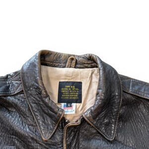 Vintage Avirex Typ A-2 Lederjacke aus den 90er Jahren, Größe L Bild 7