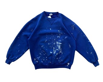 Vintage 90s Russell Athletics Painters Crewneck Blue Mens Size XL