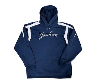 00s Nike New York Yankees Middle Swoosh Hoodie Mens Size Small
