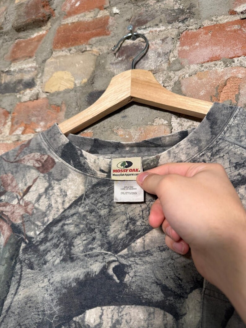 Vintage Mossy Oak Camouflage-T-Shirt aus den 2000er Jahren, Herrengröße XXL Bild 5