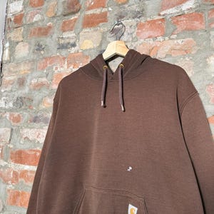 Carhartt Hoodie aus den 2000er Jahren, verwaschenes Braun, Größe M Bild 3