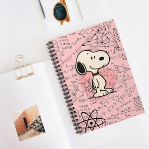 Snoopy Science Doodles Spiral Notebook | Linjerad linje
