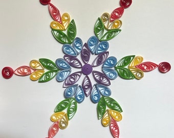 Quilled Rainbow Star-Handmade Quilling-Paper Art