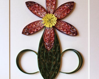 Quilled Cactus Flower-Quilling Paper Art- Handmade
