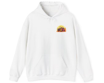 Eagle & Car Graphic Hoodie, Mysig unisex-tröja, present till bilälskare,