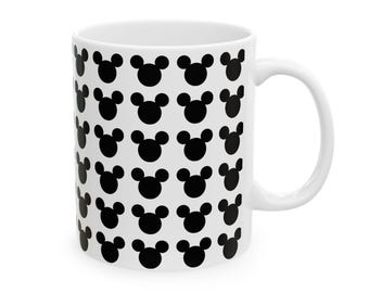 Taza de cerámica con estampado de Mickey Mouse – Vajilla brillante para café y té.