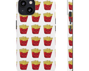 iPhone-skal med pommes frites, kawaii foodie-tekniktillbehör, lekfull design