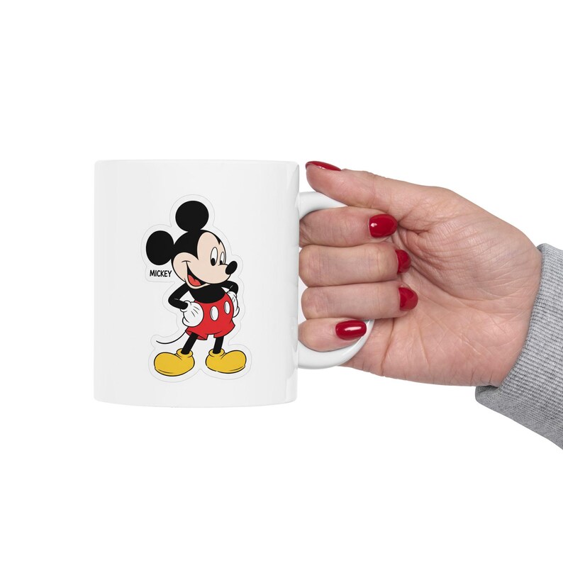 Taza de Mickey Mouse para amantes del café, regalo de cumpleaños, hogar divertido imagen 9