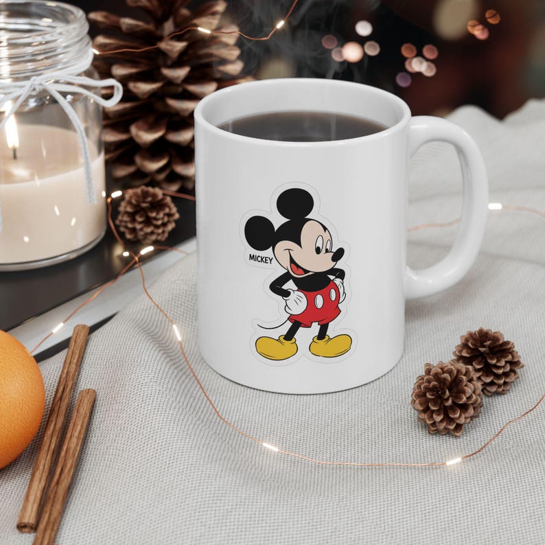 Taza de Mickey Mouse para amantes del café, regalo de cumpleaños, hogar divertido imagen 5