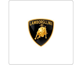 Lamborghini-logotyp Kiss-Cut-klistermärken | Presenter för bilälskare, laptopdekaler, tävling