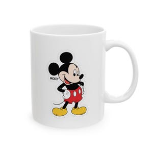Taza de Mickey Mouse para amantes del café, regalo de cumpleaños, hogar divertido imagen 1