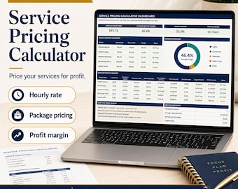 Service Pricing Calculator, Profit Planner (Excel, Google Sheets)