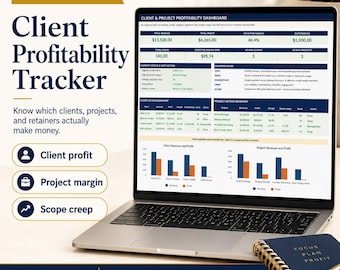 Client Profitability Tracker, Project Profit Spreadsheet (Excel, Google Sheets)