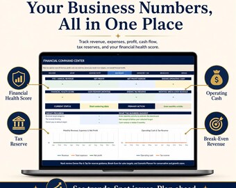 Small Business Financial Dashboard, Cash Flow and Profit Tracker (Excel, Google Sheets)