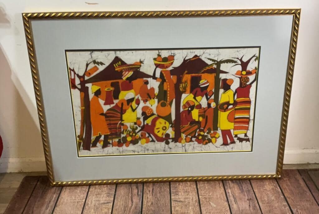 バティック絵画 Framed Batik Vintage - Etsy