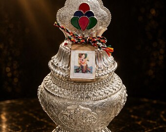 Authentic Tibetan Naga Vase – Dudjom Tersar Khandro Thugthig Ritual Porcelain (7cm x 15cm)