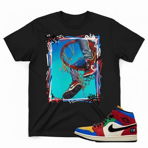 jordan 1 multicolor swoosh shirt