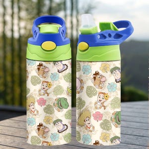 Toy Story 12oz Kids Flip Top Sippy Cup Tumbler Wrap, 12oz Summer Sippy Cup, Sublimation PNG, Cartoon Tumbler Wrap For Kids, Water bottle image 2