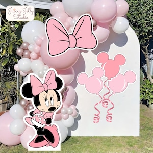 Printable Mouse Cutout, Birthday Bow Party Stand Up Prop, Baby Shower Party Decoration, Digital file