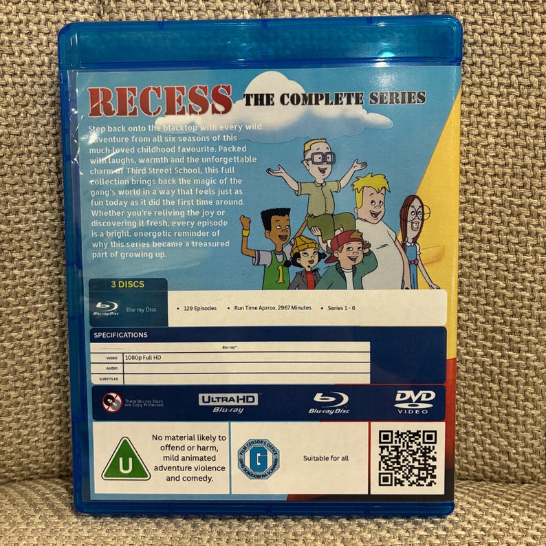 Recess the Complete Series + Movie & Specials - 4 Disc Set - Etsy UK