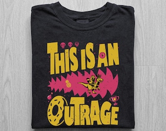 Comfort Colors® This Is An Outrage Dungeon Crawler Carl Shirt, Bookish Fantasy Tee, Sci Fi Book Lover Gift, Fantasy Reader, Book Shirt