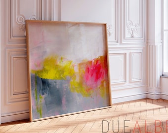 Large wall art, abstract painting colorful, Abstract print, Abstract art, nursery wall art Pastel Pink abstract art, large art print