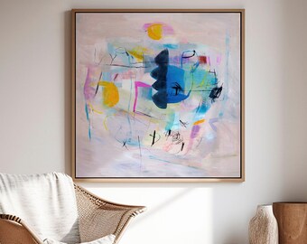 Purple Lilac Abstract Art Print, Large Modern Canvas Wall Art