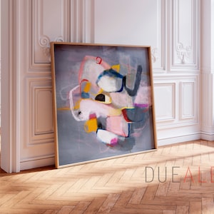 Pink Gray Abstract Art, Large Wall Art, Pink Grey Wall Art, Pink Abstract Painting, Large multicolor Painting, Abstract Art, Modern Wall Art